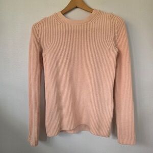 Banana Republic Light Pink Ribbed Knit Sweater with Tie in Back - XS